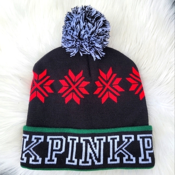 2/$20 PINK Victoria's Secret Pom Pom Winter Hat - Picture 1 of 5